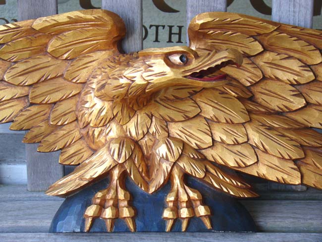 A carved 'Stern" board eagle, mid 20th century